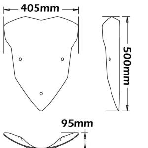 Parabrisas alto ducati multistrada 15- Â· 2
